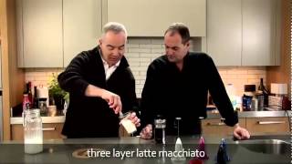 aerolatte  milk frother makes three layer caffè latte macchiato [upl. by Salsbury]