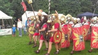 Roman Reenactment at the Amphitheatre in Caerleon Marching In [upl. by Lennie]