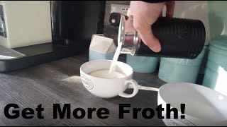 How to Get More Froth from Your Nespresso Coffee Aeroccino  Nespresso tips and help [upl. by Cody]