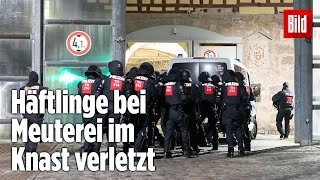 Gefängnismeuterei Polizei stürmt Knast in Thüringen  JVA Untermaßfeld [upl. by Adlez]